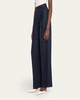Estella Pleated Wide-Leg Linen Pants