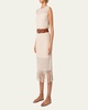 Fringe Mesh Midi Dress