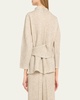 Warm Pleats Self-Tie Wool Tunic