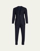 Men's Brun Wool Micro Check Suit