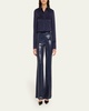 Hansen Charmeuse Button-Front Shirt