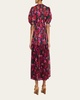 Collage Hibiscus Midi Dress