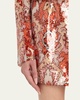 Juno Sequined Damask Mini Skirt
