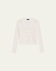 Mini Pointelle Stitch Crepe Cardigan