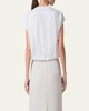 Sleeveless Cotton Voile Bubble Blouse