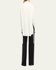 Bias Button-Side Collared Shirt