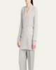Metallic V-Neck Wool Jacket