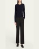 Tipped Half-Moon Cardigan