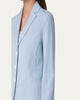 Striped Seersucker Three Button Blazer