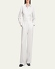 Houndstooth Classic Straight Trousers