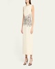 Ophelia Long Printed Wool Dress