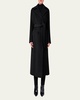 Long Double-Breast Belted Wool-Cashmere Coat