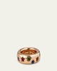 Iconica 18k Rose Gold Slim Multi Gemstone Ring