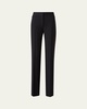 Carl Straight Leg Stonewashed Twisted Linen Wool Pants