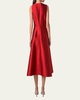 Dupion Sleeveless Midi Cocktail Dress