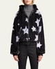 Faux-Fur Reversible Star Hoodie