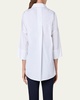 Kimono-Sleeve Split-Neck Blouse