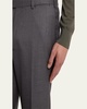 Men's Solid Twill Dress Trousers