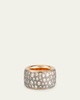 Iconica Rose Gold Maxi Ring with Brown Diamonds