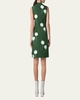 Windflower-Print Sleeveless Cotton-Silk Dress