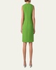 Sleeveless Wool Crepe Double-Face Sheath Dress