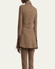 Fitted Micro-Check Shirt with Basque Detail
