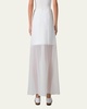 Long Organza Overlay Silk Double-Face Skirt