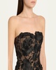 Jasmine Strapless Floral-Embroidered Midi Dress