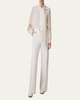 Finnian Wide Leg Cotton Stretch Denim Pants
