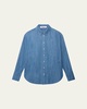 Chambray Oversized Button-Down Shirt