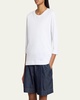 Hefiz Three Quarter Sleeve Cotton T-Shirt
