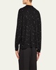 Men's Crystal-Embellished Polo Sweater