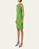 Sleeveless Wool Crepe Double-Face Sheath Dress