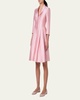 Pintuck Silk Coat Dress