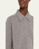 Cashmere Knit Button-Front Cardigan