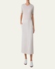 Twisted Linen Double-Face Midi Pencil Skirt