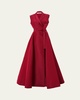 Belted Sleeveless Trench Gown
