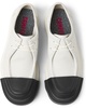 White non-dyed leather shoes for women