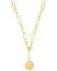 ADORNIA 14K Plated CZ Evil Eye Mixed Link Y-Necklace Necklace