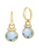 I. REISS 14K 6.10 ct. tw. Diamond & Blue Topaz Earrings