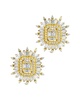 Sterling Forever 14K Plated CZ Mari Studs