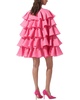 Carolina Herrera Short Tiered Ruffled Silk Cape