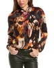 AllSaints Zola Mars Silk-Blend Top