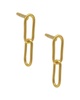 ADORNIA 14K Plated Paperclip Chain Drop Earrings