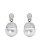 BELPEARL Silver 10mm Freshwater Pearl Earrings
