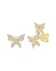 Sabrina Designs 14K 0.35 ct. tw. Diamond Butterfly Mismatched Studs