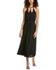 accordion pleated midi dress