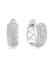 Silver 0.50 ct. tw. Diamond Hoops