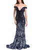 Jovani Off-The-Shoulder Sequin Gown