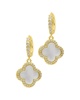 ADORNIA 14K Plated Pearl Hoops